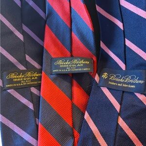 Brooks Brothers Red and Blue Striped Ties